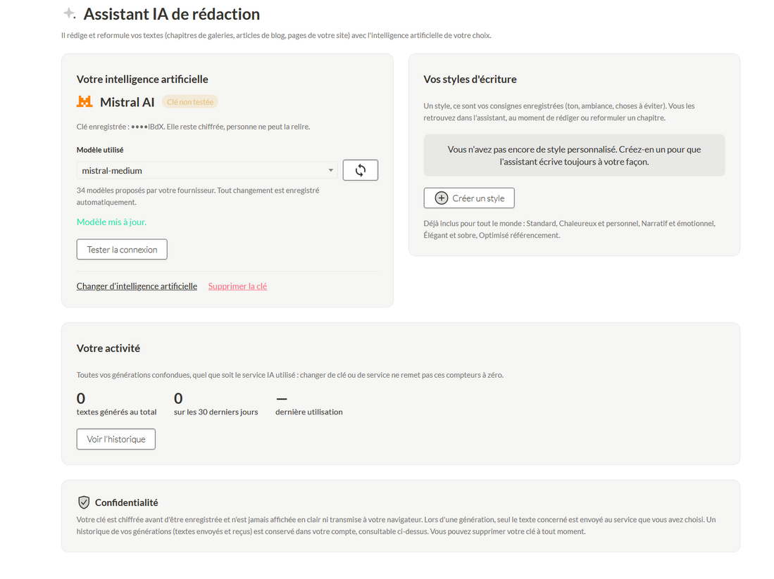 Conectar una IA a tus galerías para redactar tus textos